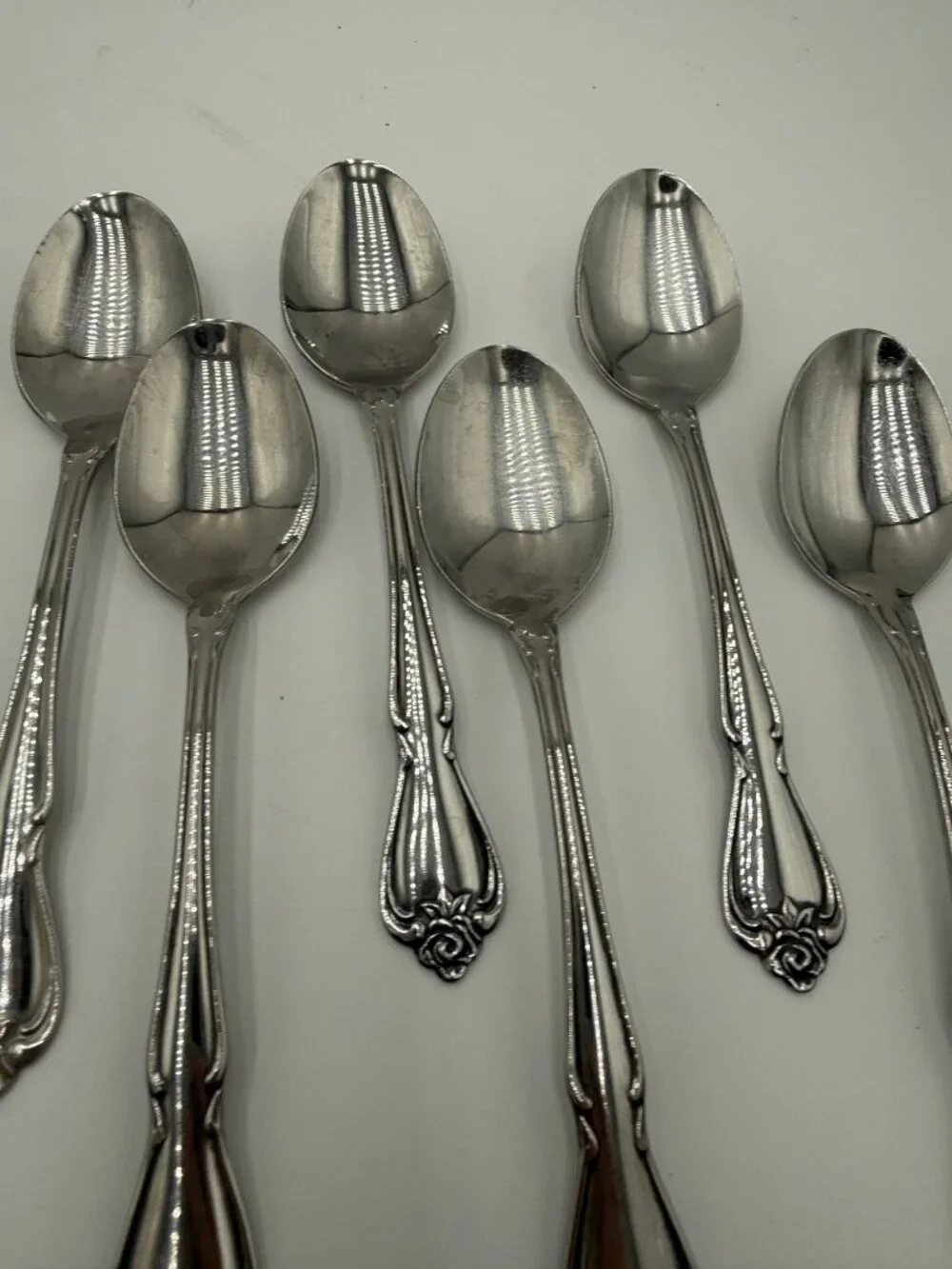 Vintage Rogers Oneida Arbor Rose Flatware 27 Pcs Forks Spoons Knives Silverware